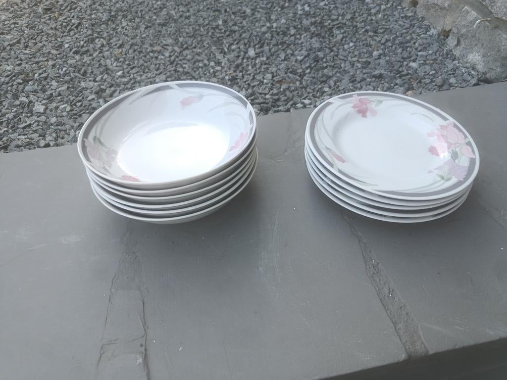 Lot de 5 assiettes régulières et 6 assiettes creuses, Enlèvement