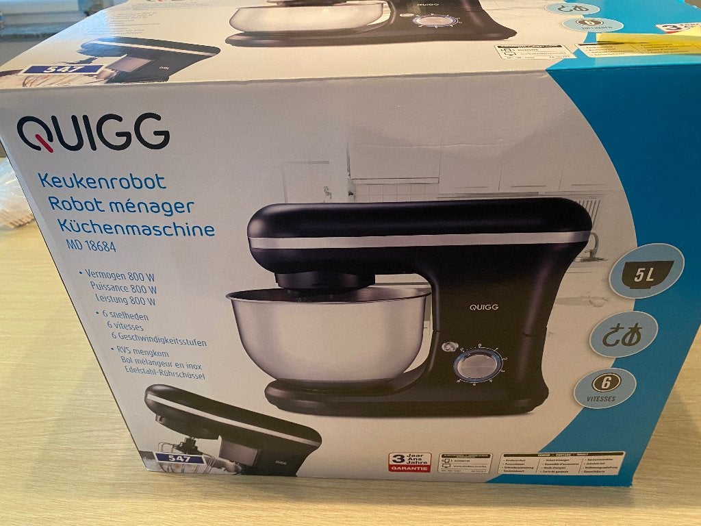 Keukenrobot, Elektronische apparatuur, Keukenmixers, 4 liter of meer, Ophalen, Zo goed als nieuw, 3 snelheden of meer
