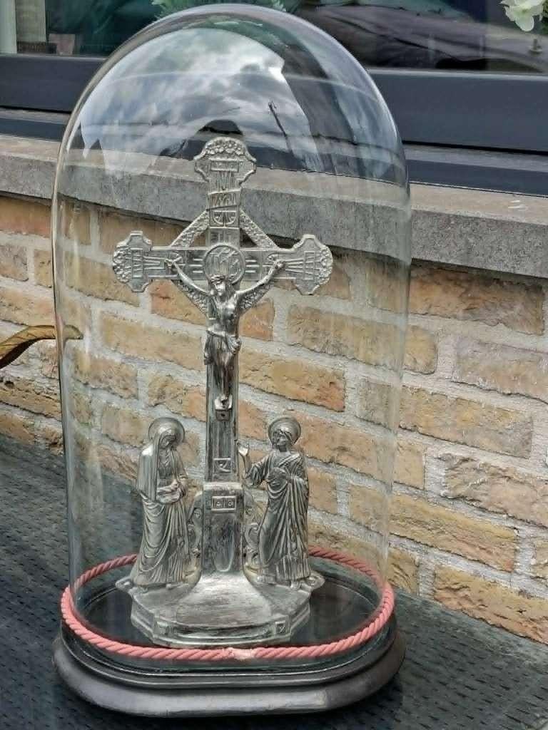 oud kruisbeeld onder kolk - 53 cm - enkel afhaal, Ophalen