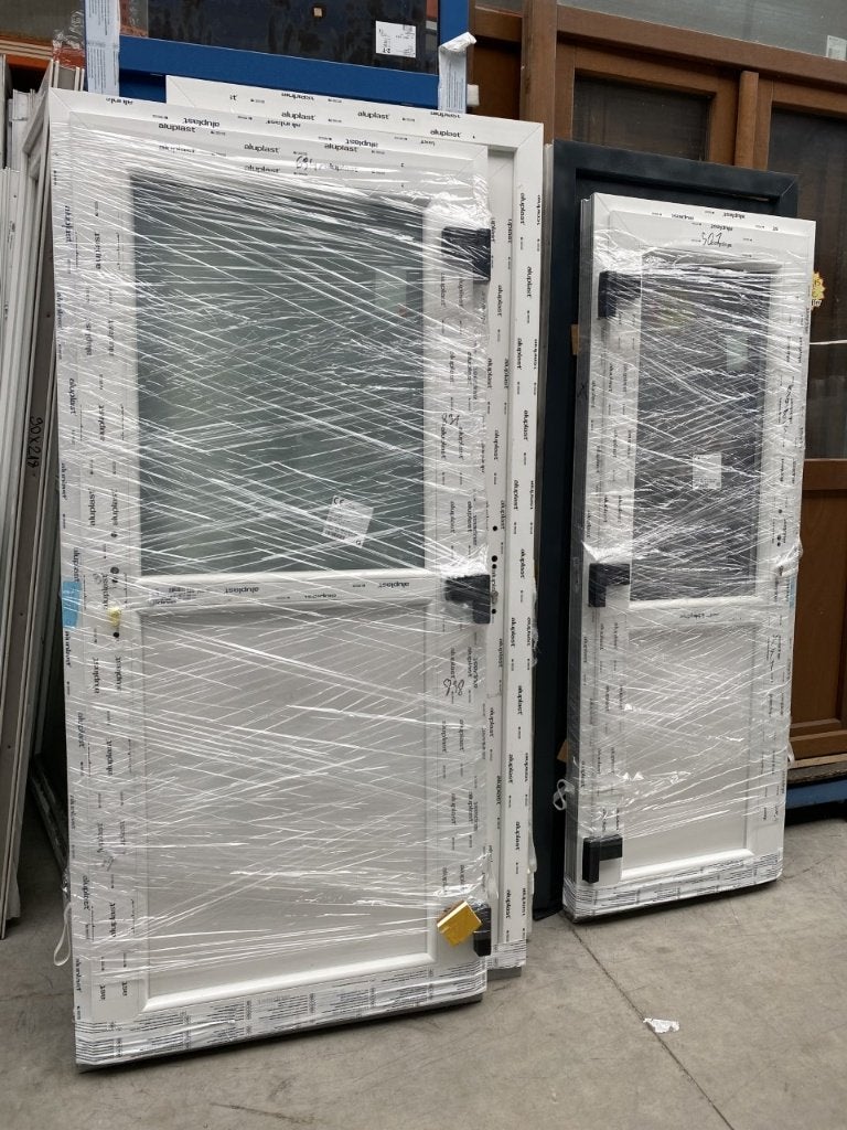 Witte PVC-deur met glas of half glas, Ophalen, Nieuw