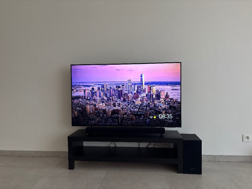 Tv Samsung UE55DU7100K, subwoofer & soundbar, tv-kast, Ophalen, LED, Zo goed als nieuw, Samsung