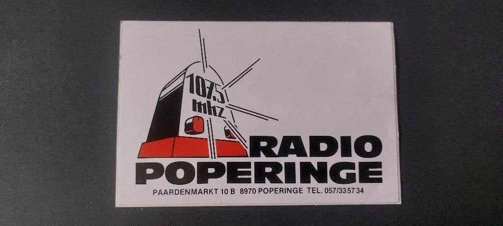 Sticker autocollant radio Poperinge, Collections, Envoi, Utilisé