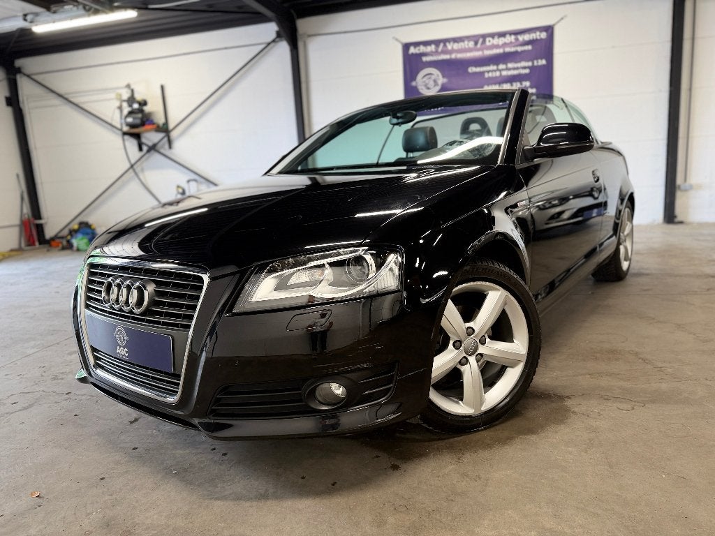A3 Cabriolet 1.6 TDi Ambition S-lijn, Auto's, Audi, Zwart, 4 cilinders, Cabriolet, 1505 kg