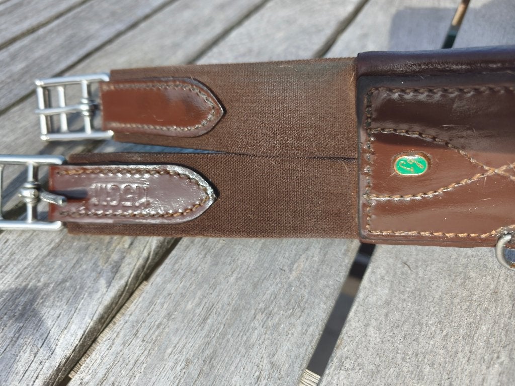 Lederen singel, Animaux & Accessoires, Chevaux & Poneys | Brides & Harnachement, Marron, Forme anatomique, Comme neuf, Enlèvement