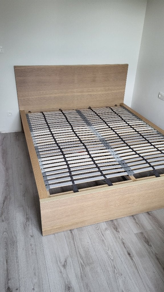 Malm bed, Ophalen, Overige kleuren, Tweepersoons, Zo goed als nieuw