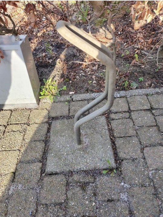 Fietsenrek / fietsbeugel met betonvoet 2 stuks, Ophalen