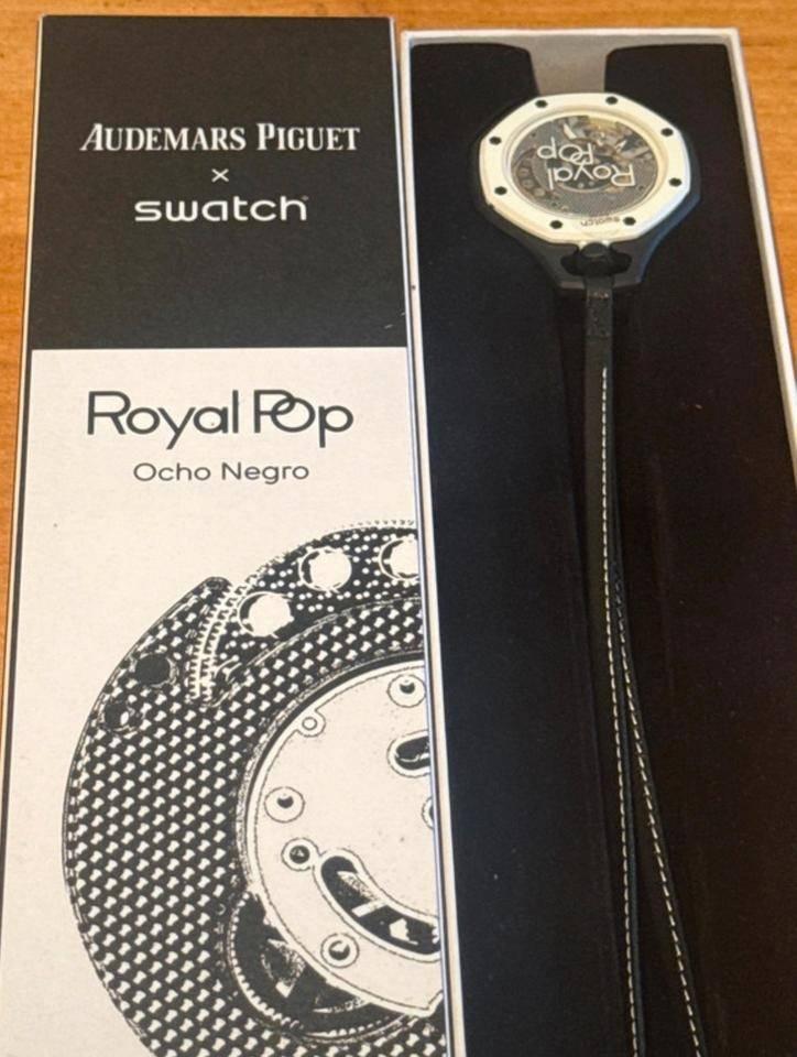 Swatch  Audemars Piguet Royal Pop Neuf, Handtassen en Accessoires, Horloges | Heren, Overige materialen, Zakhorloge, Verzenden