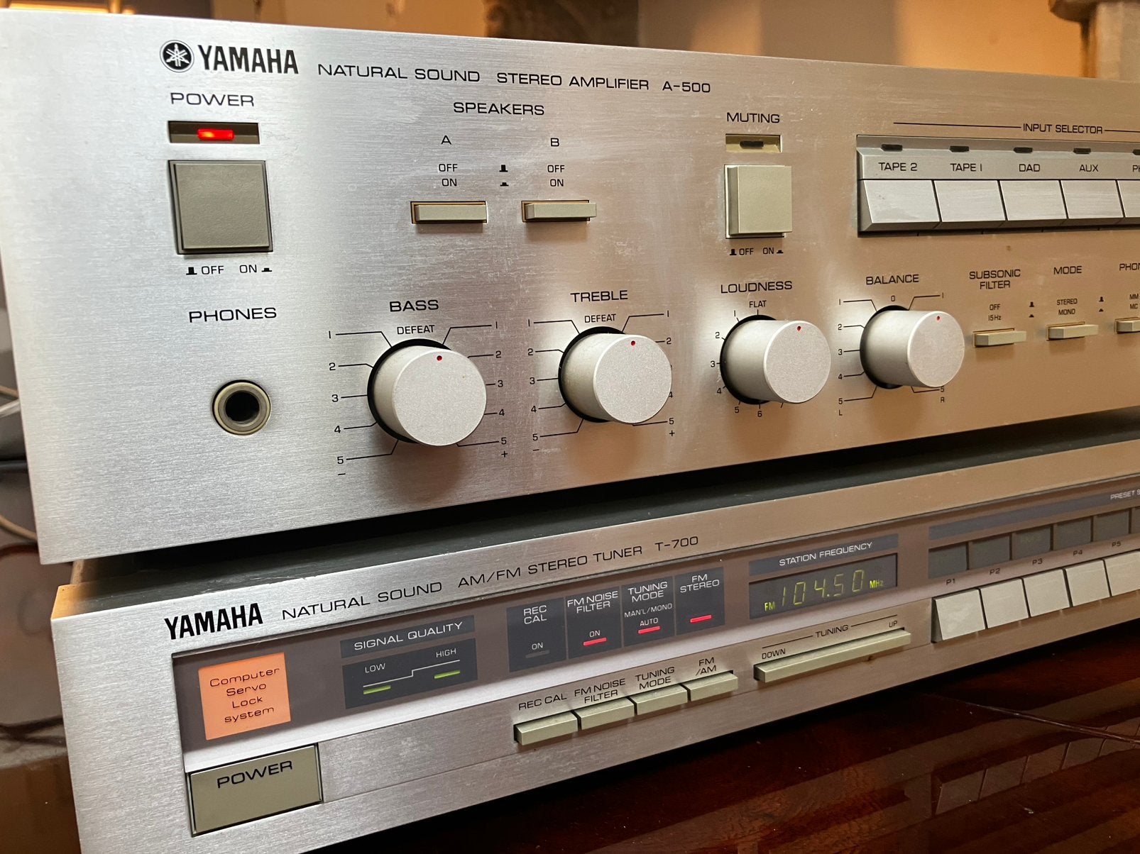 Vitage yamaha A-500 en T-700 tuner, Audio, Tv en Foto, Versterkers en Ontvangers, Ophalen, Gebruikt, Yamaha, 60 tot 120 watt