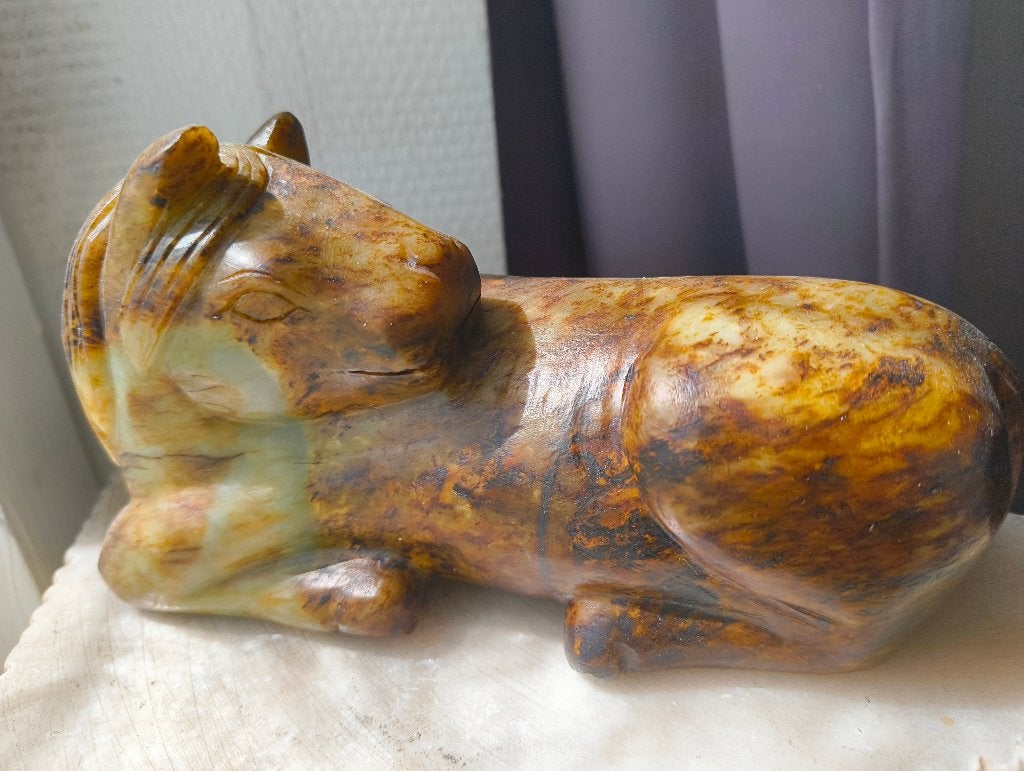 Antieke Chinese Jade Handgesneden Beelden, Ophalen, Azië, Handgemaakt, Beeld