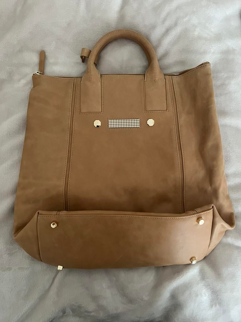 Clio Goldbrenner camel leren tas (NIEUW/NOOIT GEDRAGEN), Handtassen en Accessoires, Ophalen, Nieuw, Beige, Handtas