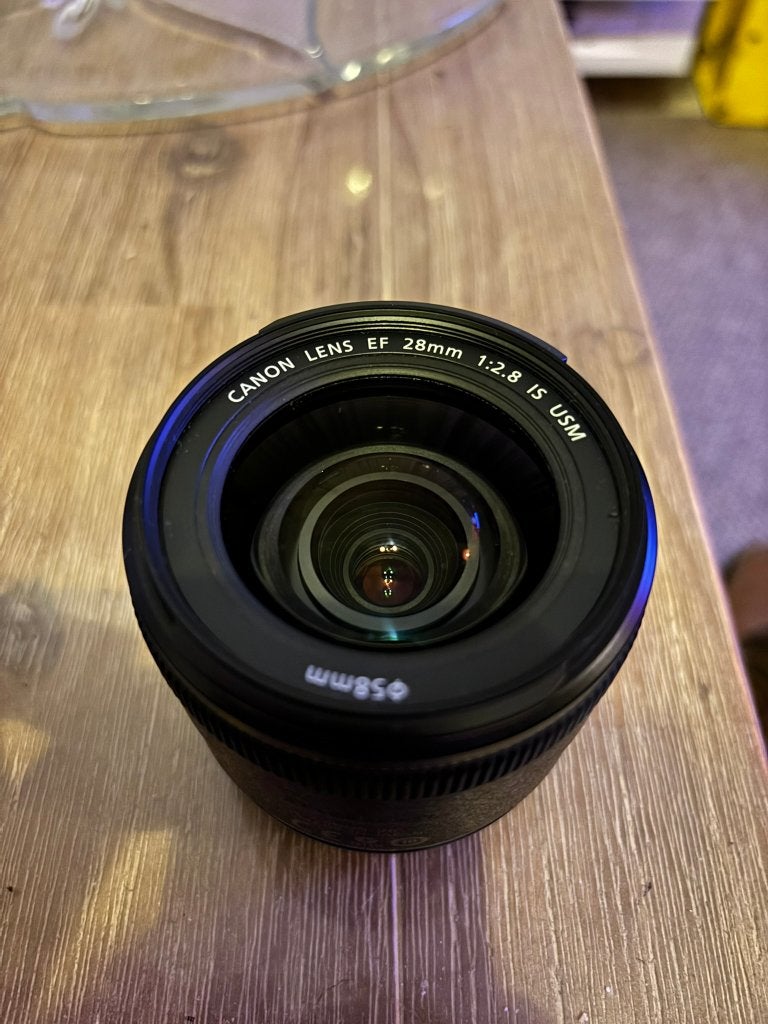 Canon EF 28mm F/2.8 iS USM, Handmatige focus, Gebruikt, Canon, 28 mm