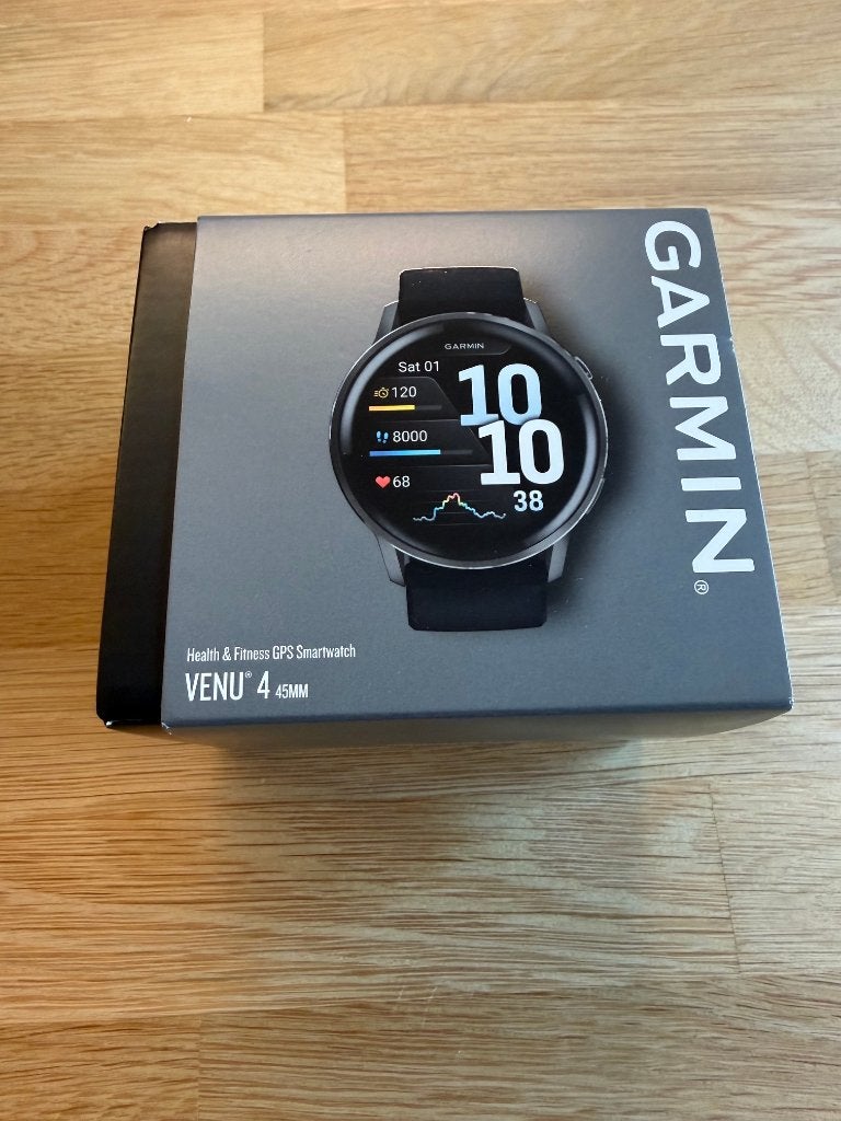 Garmin Venu 4 45mm zwart, Handtassen en Accessoires, Ophalen, Nieuw, Zwart, Garmin