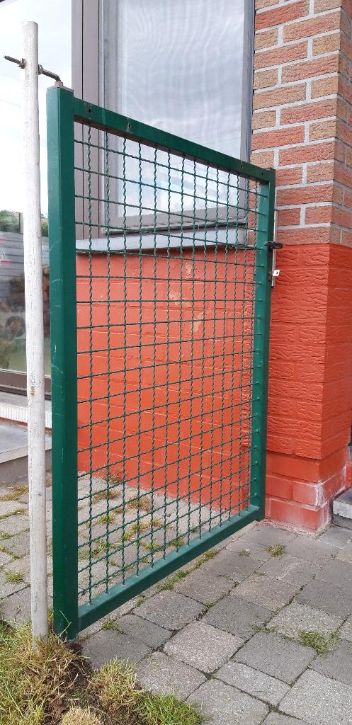 geplastificeerd metalen tuinhek 90 x 120 cm, Enlèvement, Porte du jardin, Avec portail, Utilisé