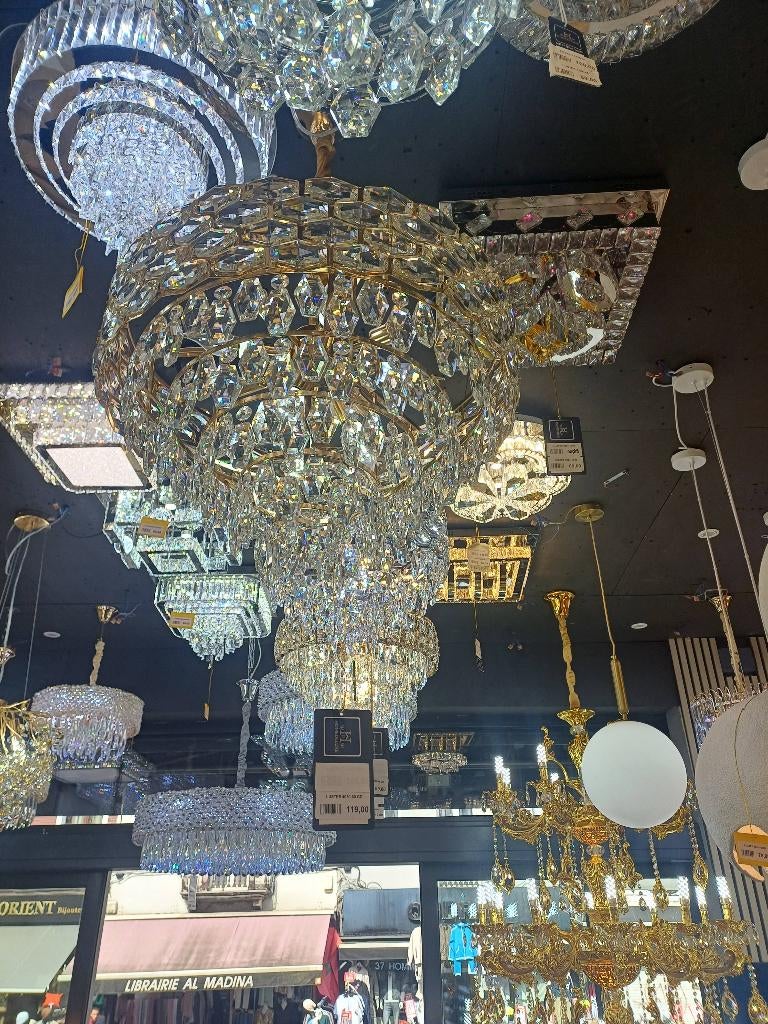 Lustre, Enlèvement, Neuf, Verre, Oriental