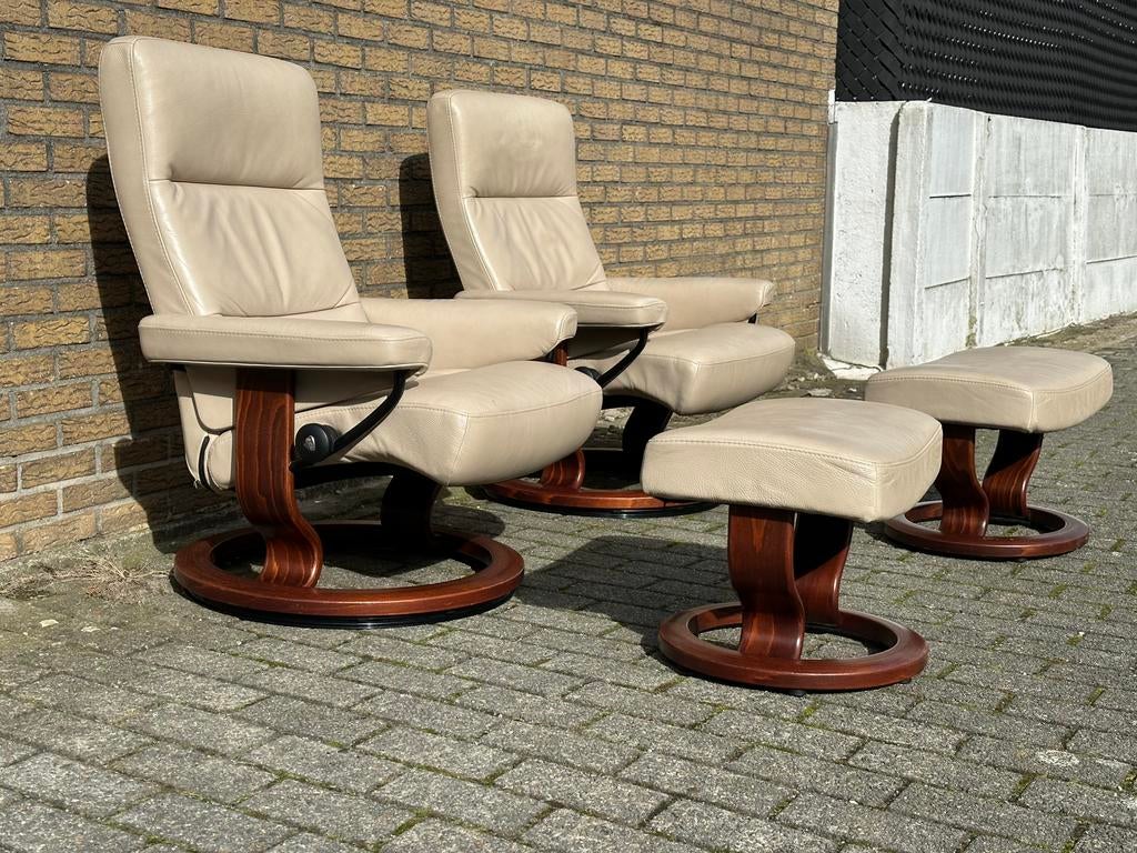 Prachtige set van Stressless Atlantic fauteuils, Ophalen, Zo goed als nieuw
