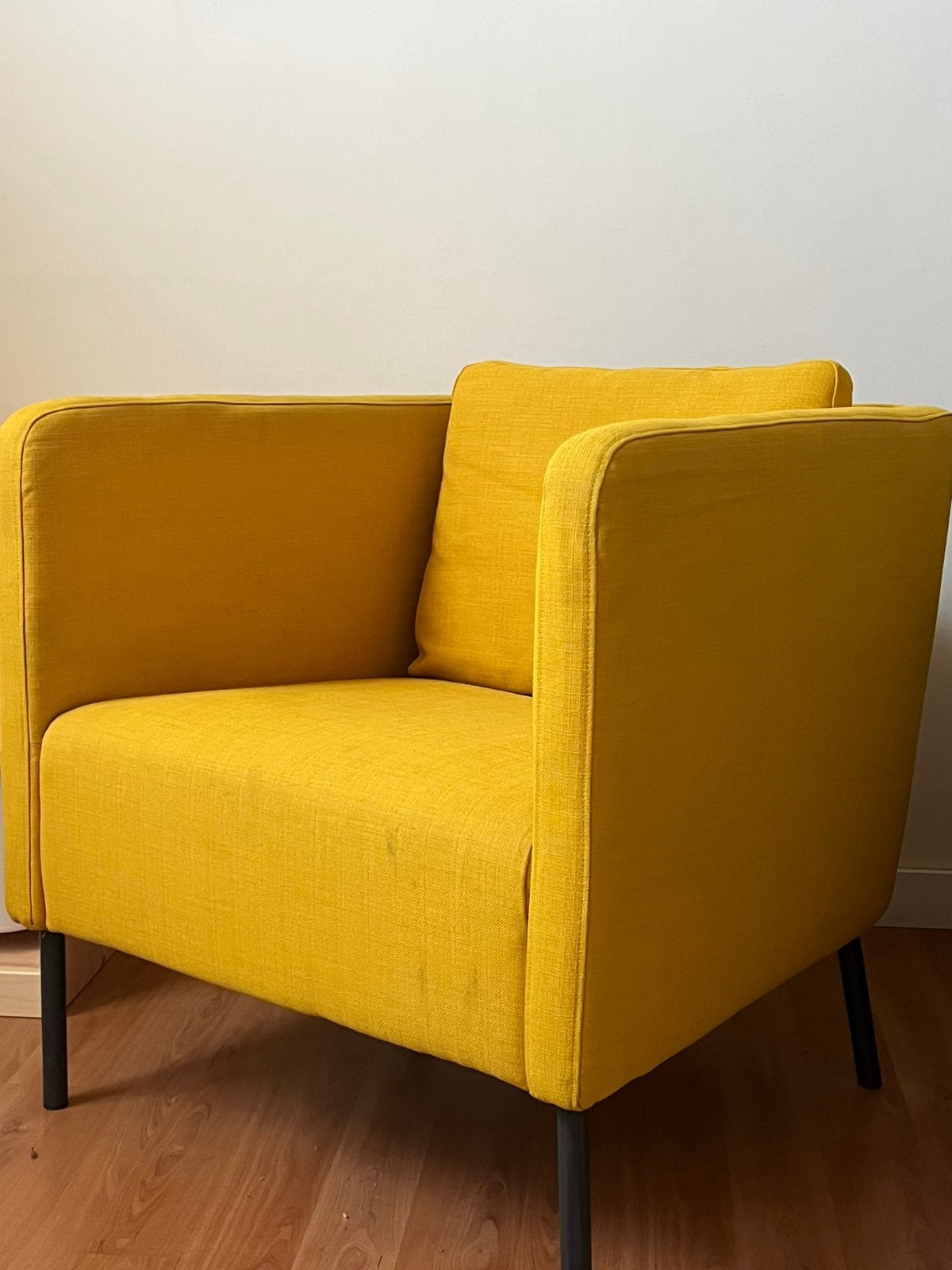Gele fauteuil ikea, Huis en Inrichting, Ophalen, Zo goed als nieuw, Stof