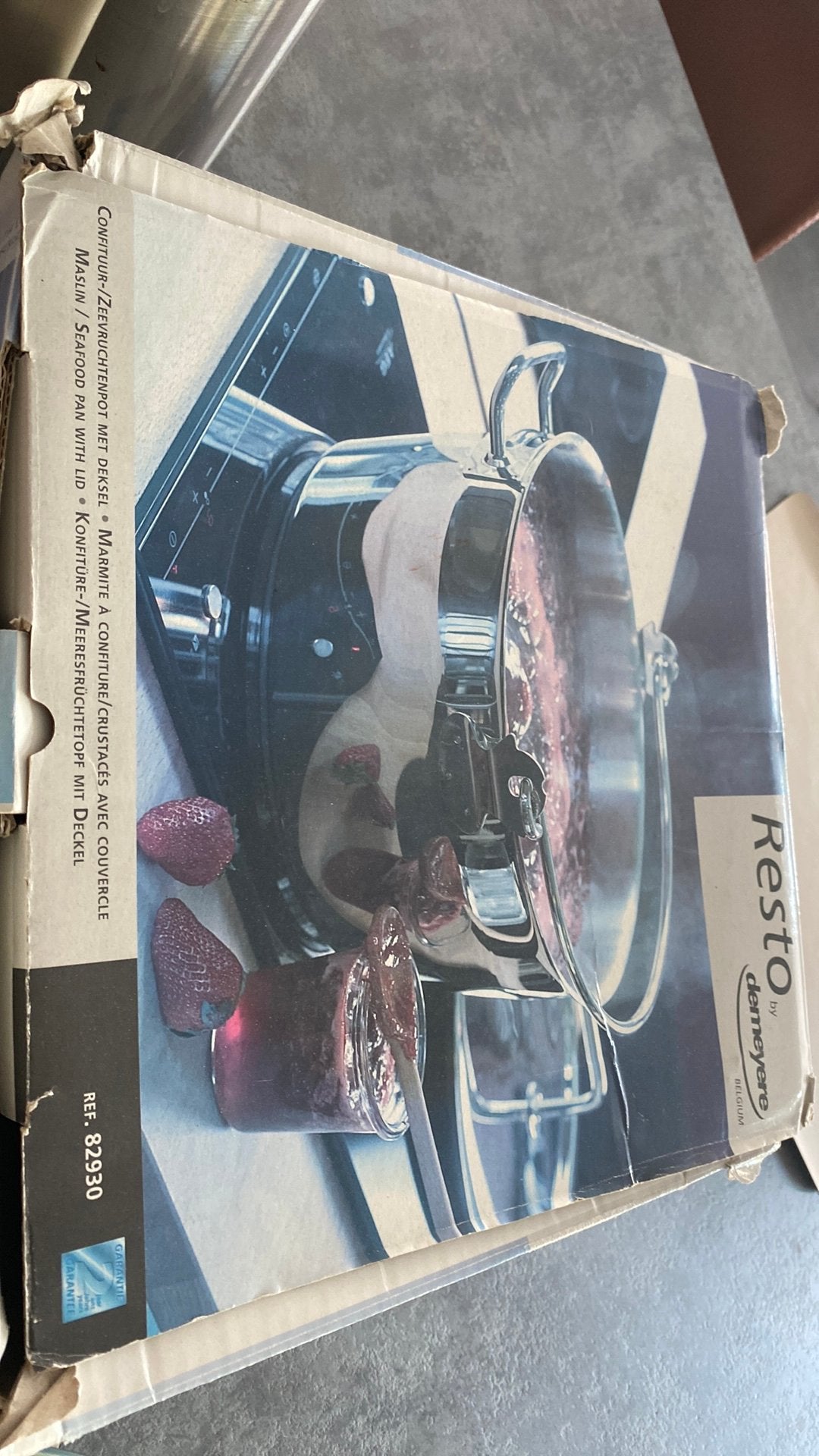 Nouveau pot à confits/fruits de mer avec couvercle, Inox, Demeyere, Enlèvement, Casserole