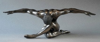 Spread arms XXL - Body Talk, Ophalen, Gepatineerd, Overige materialen, Beeld