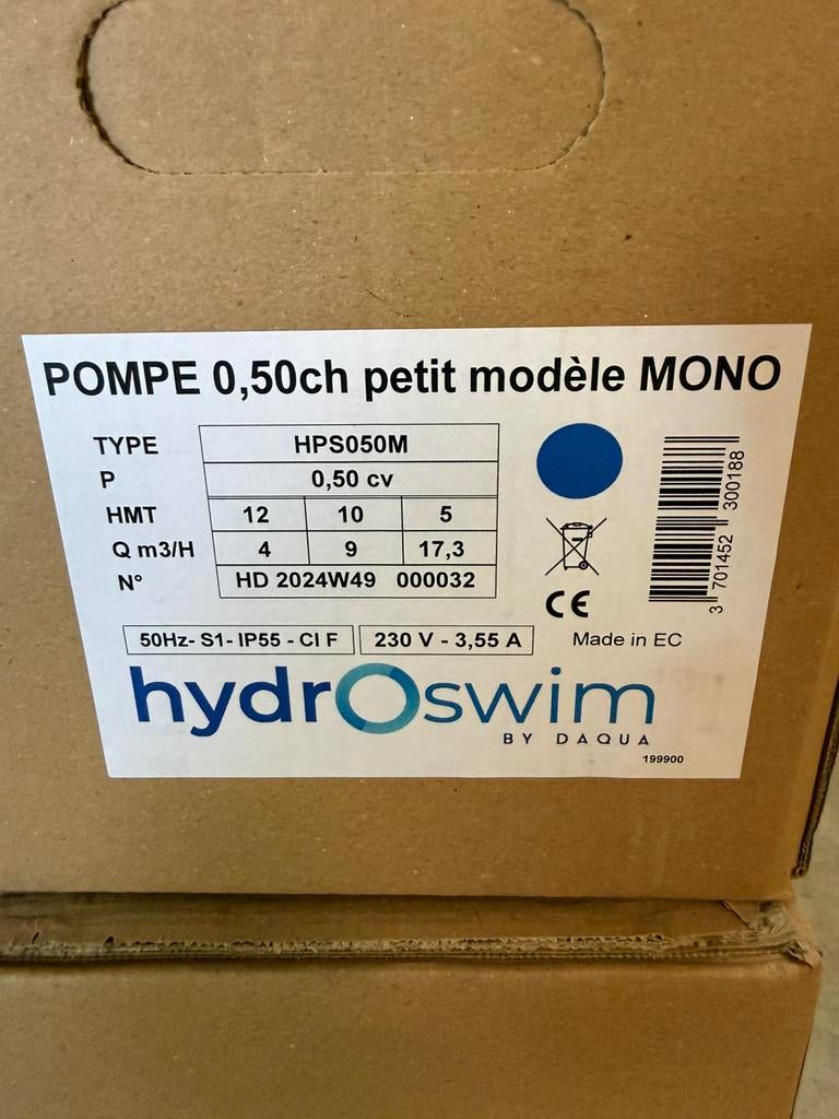 Hydroswim HPS050M waterpomp jacuzzi zwembad zwemvijver, Ophalen, Nieuw, Elektrisch, Overige typen