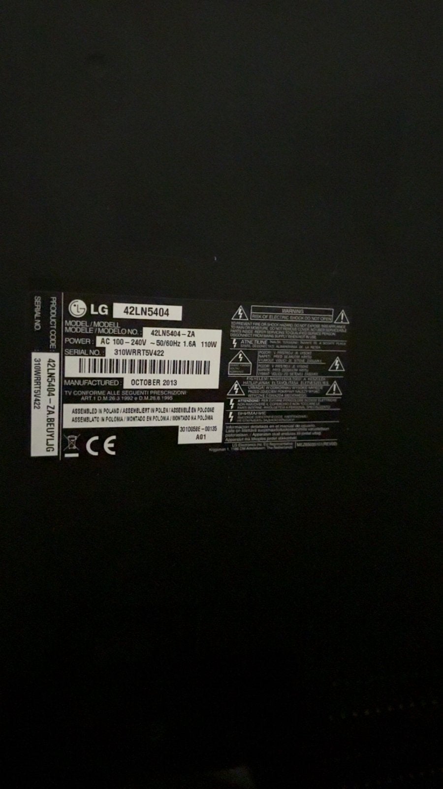 Tv, Ophalen, Gebruikt, 50 Hz, LG