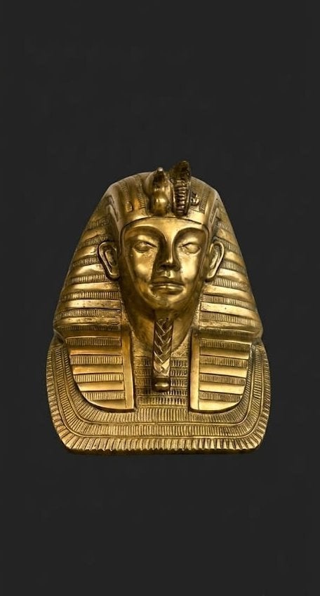 Pied de lampe vintage "Pharaon" Lustrerie Deknudt., Enlèvement, Cuivre