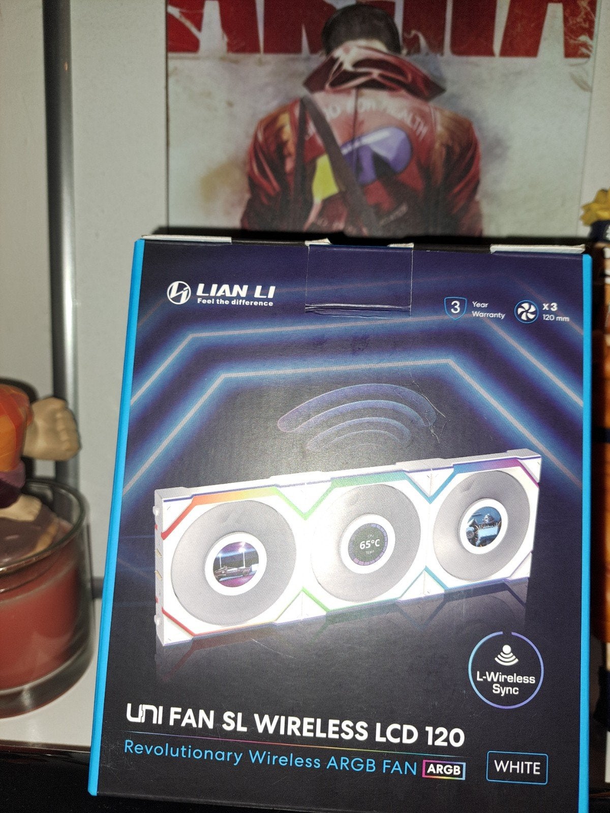 Pack 3 fan lian li sl draadloos LCD 120m, Ophalen