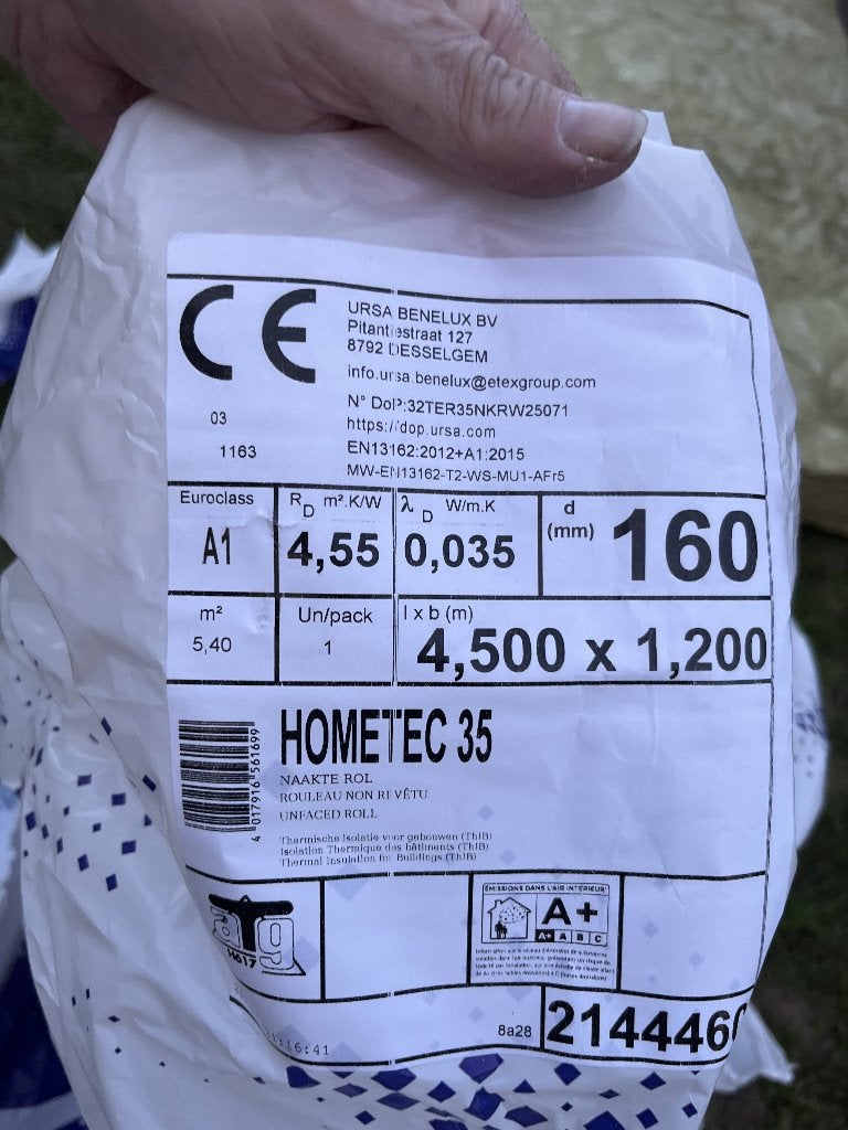 isolatiewol, Doe-het-zelf en Bouw, Ophalen, Nieuw