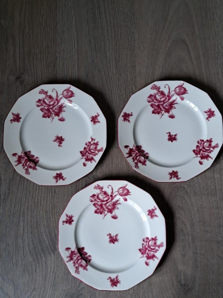 3 anciennes assiettes  de Limoges Modèle unique France, Enlèvement ou Envoi