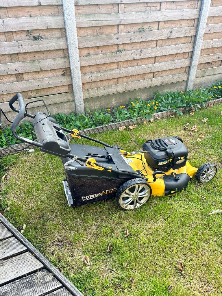Grasmaaier, Ophalen, Cirkelmaaier, Gebruikt, Opvangbak