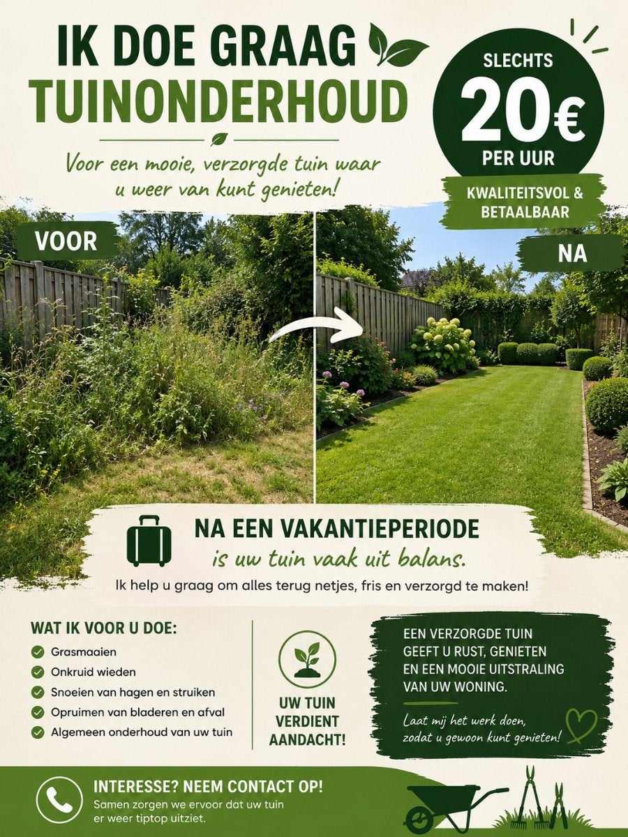 Tuinman, Tuin en Terras, Aarde en Mest, Ophalen