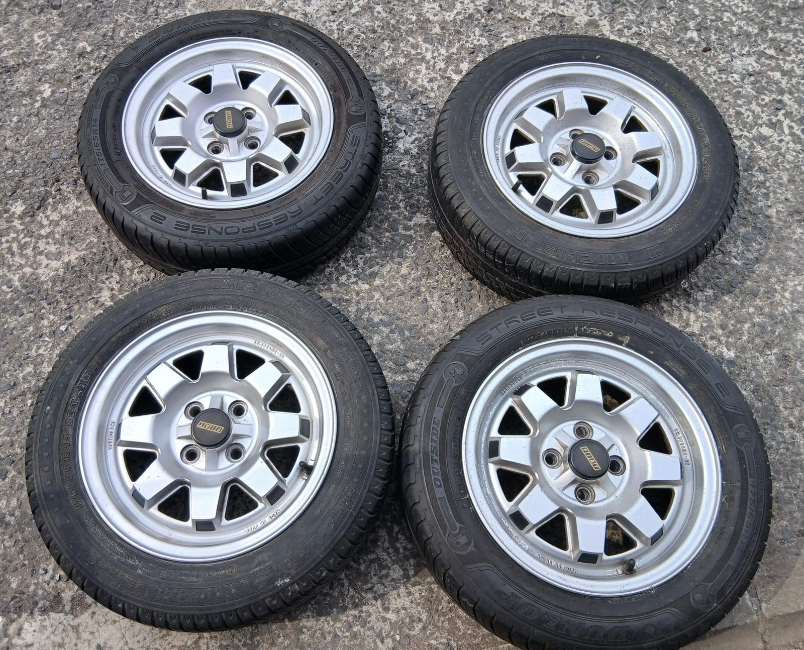 Jantes originales Fiat 14 pouces avec pneus, Autos : Pièces & Accessoires, Pneus & Jantes, Enlèvement, 14 pouces, Pneu(s)