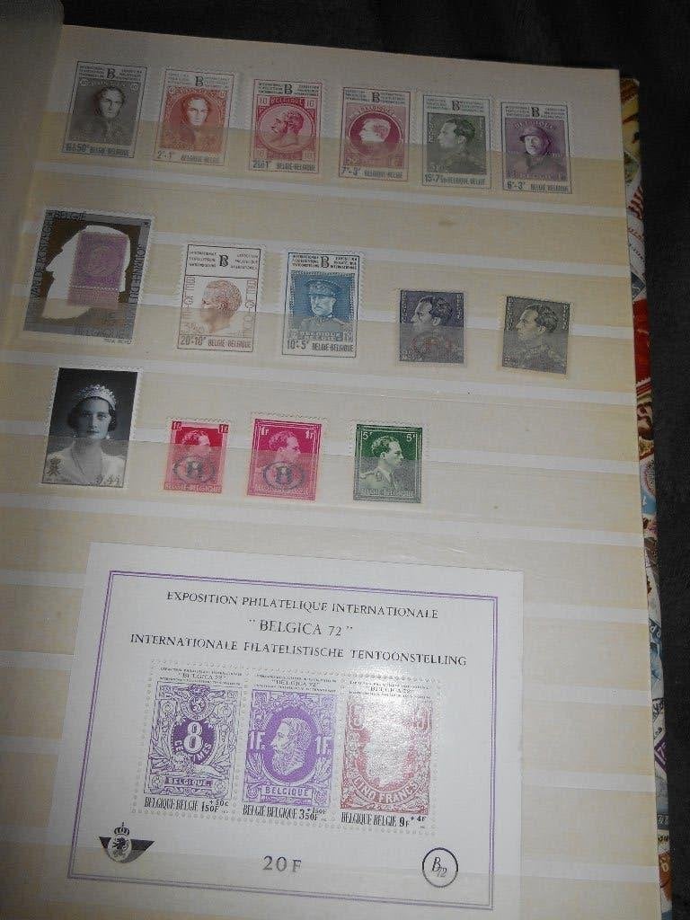 Lot timbre+ feuillet Belge " rois", Timbres & Monnaies, Enlèvement ou Envoi