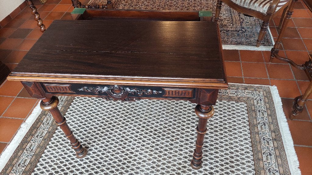 Kaarttafel, Antiek, Enlèvement, 75 cm ou plus, Carré