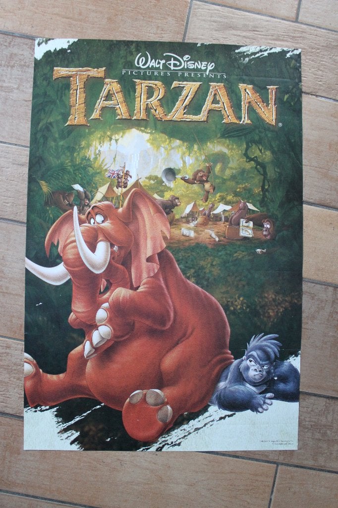 filmaffiche Walt Disney Tarzan filmposter, Enlèvement ou Envoi, Rectangulaire vertical, A1 jusqu'à A3, Comme neuf