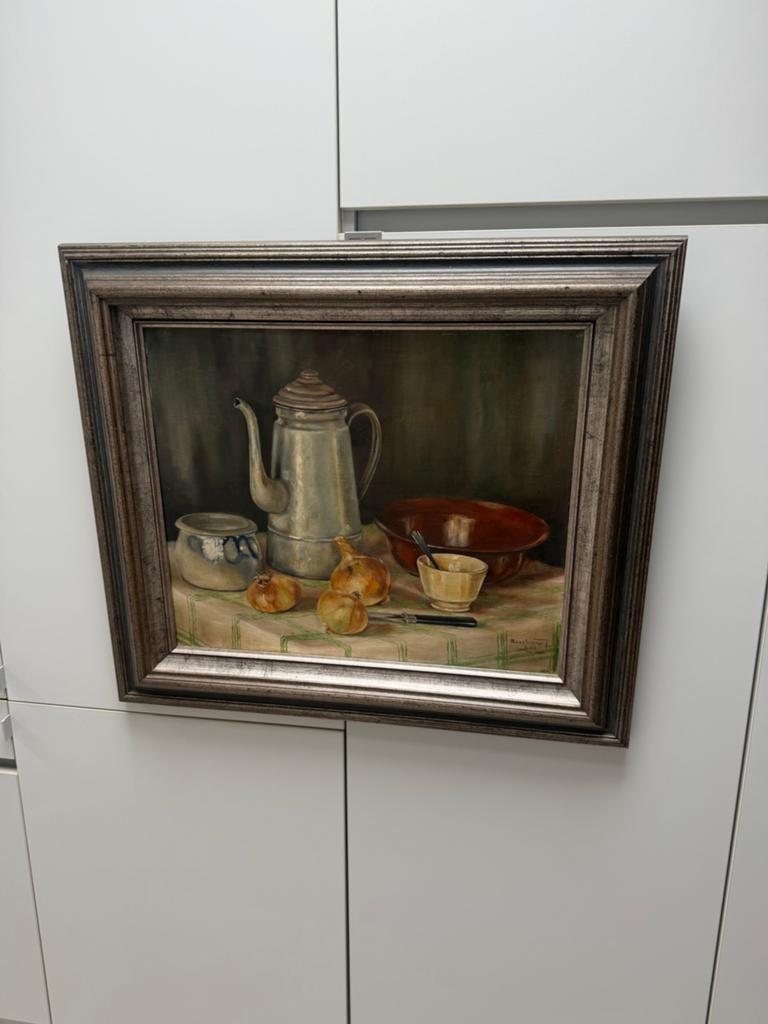 Peinture signée par A Boschmans dans un magnifique cadre, Enlèvement