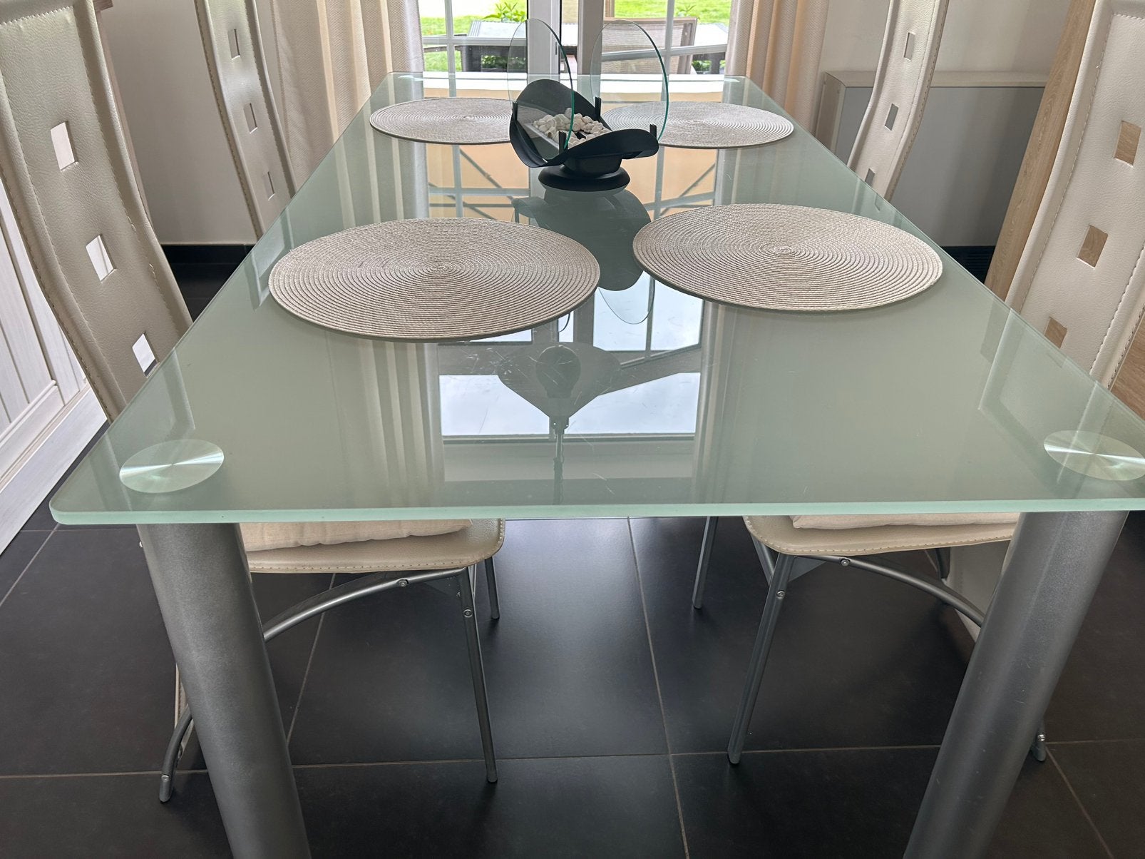 table en verre, Enlèvement, Utilisé, Verre