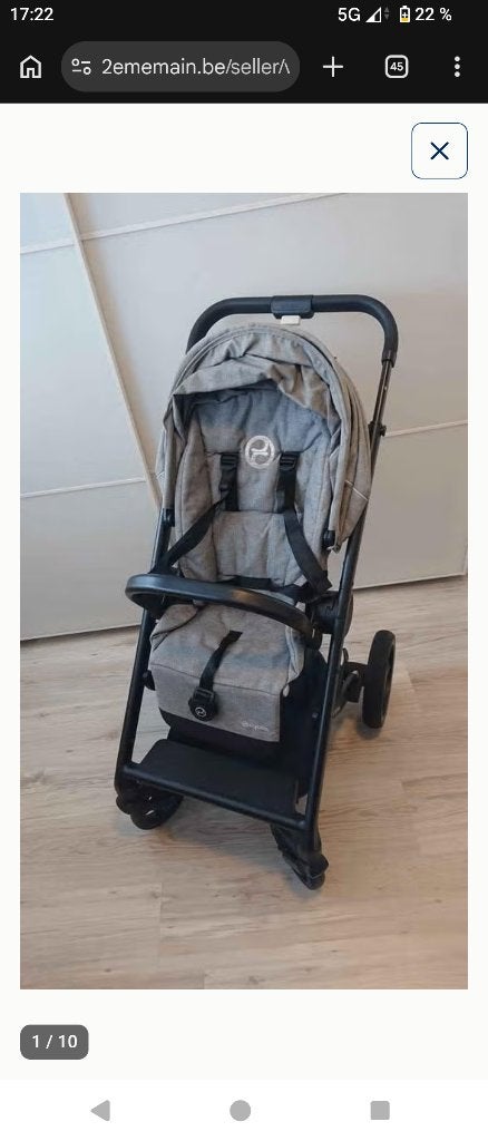 Poussette Cybex + Nacelle + siège auto, Enfants & Bébés, Enlèvement, Utilisé, Poussette, Autres marques