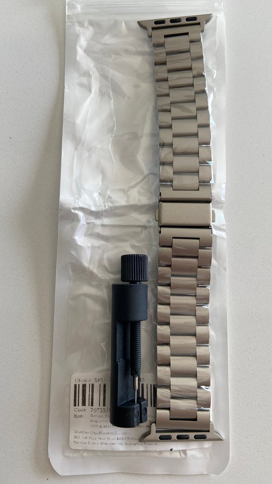 Titanium armband Apple Iwatch Ultra 49mm NIEUW, Ophalen of Verzenden, Nieuw, Grijs, IOS