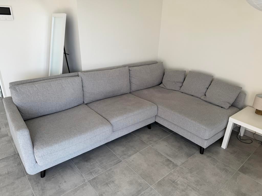 Canapé gris en tissu neuf, Enlèvement, Comme neuf, Bois