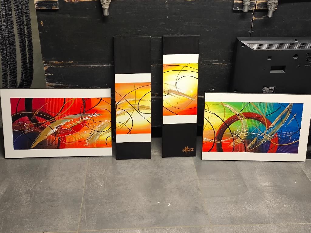 Schilderij wandpaneel 4 delig, Enlèvement