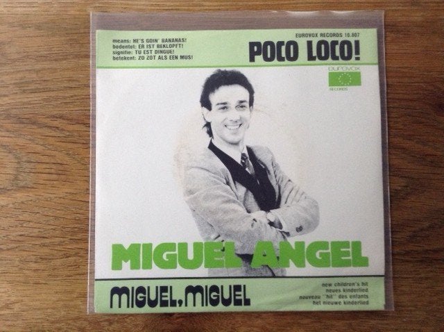 single miguel angel, Beschermende buitenhoes, Ophalen of Verzenden, 7 inch, Pop