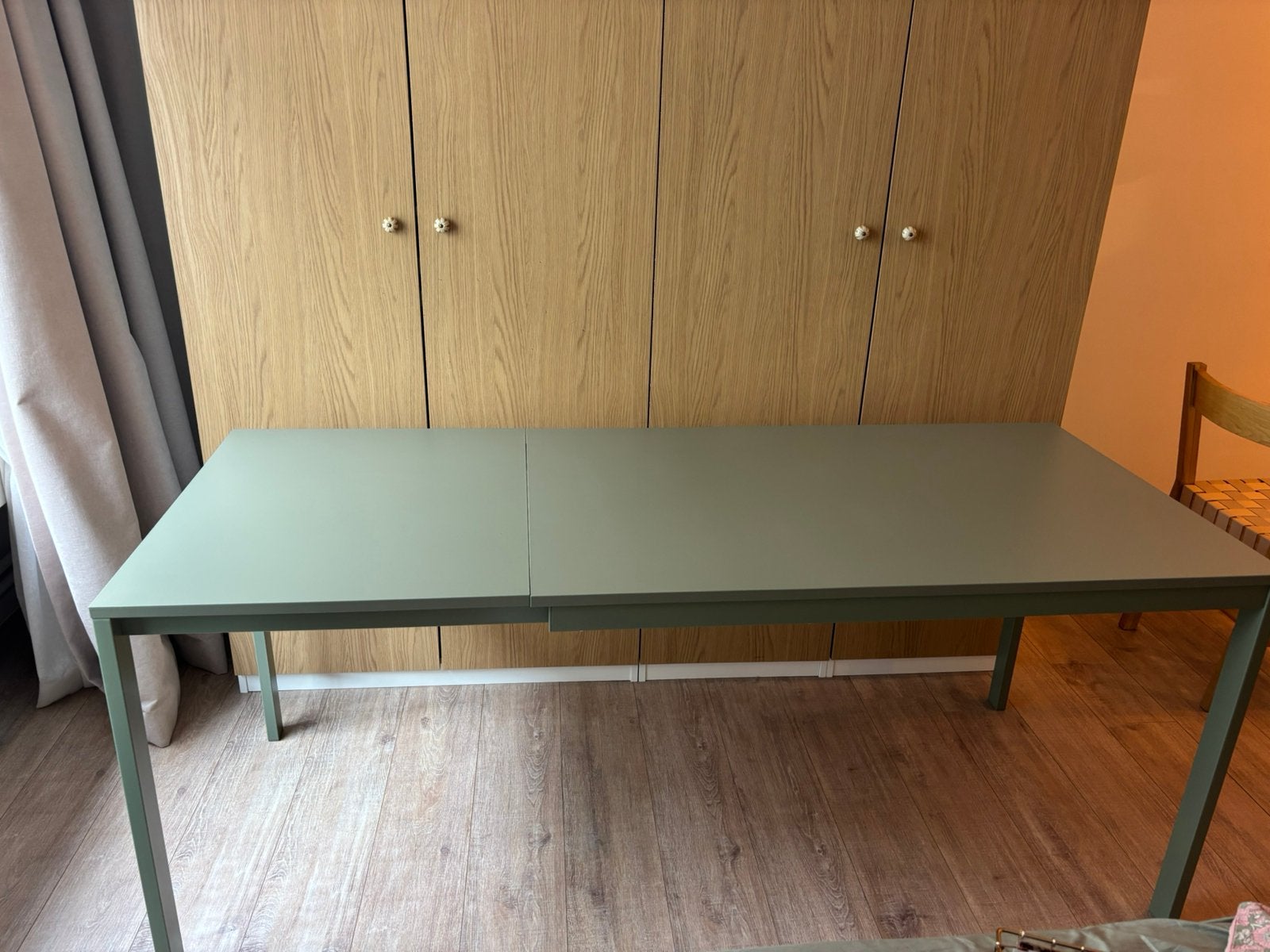 Uitschuifbare Eettafel Ikea Vihals, Ophalen, Zo goed als nieuw, Vijf personen of meer, Rechthoekig