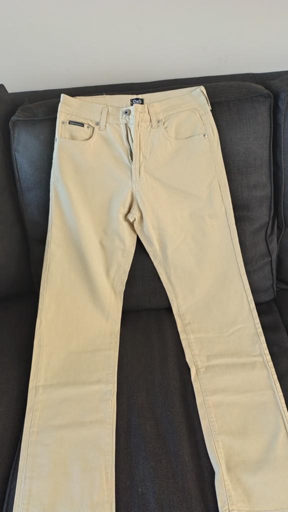 Pantalon, D & G « beige taille 31/45, Dolce & Gabbana, Beige, Porté, Taille 46 (S) ou plus petite