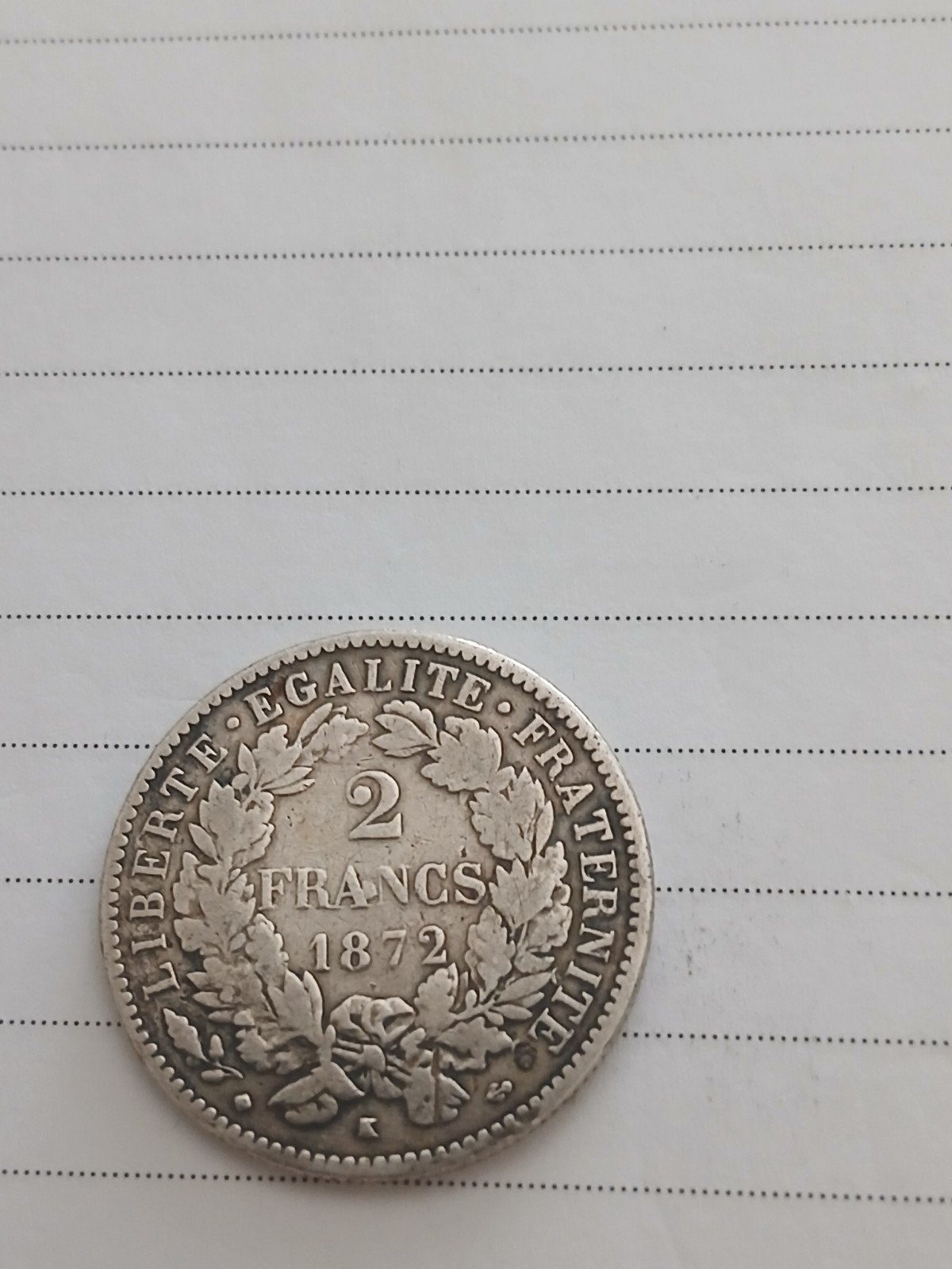 2 francs 1872 (k), Enlèvement ou Envoi