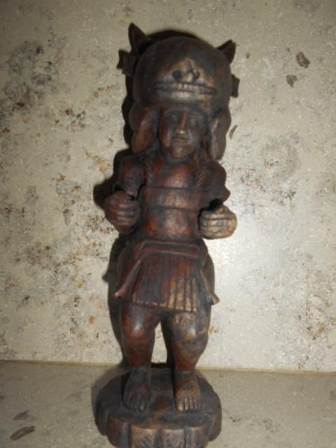 Belle statue en bois - Africaine - CAJ Bissau, Enlèvement ou Envoi, Bois, Statue
