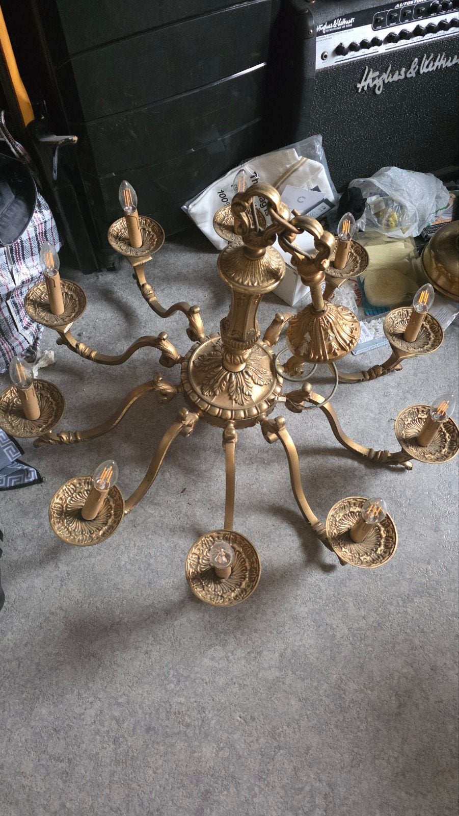 Magnifique lustre en bronze !, Enlèvement, Autres matériaux