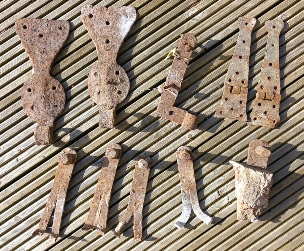 Scharnieren smeedijzer (18de eeuw?), Ophalen, Gebruikt, IJzer, Scharnier