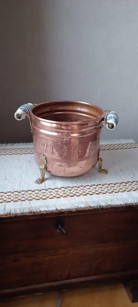 Cache-pot en cuivre rouge, Antiquités & Art, Enlèvement, Cuivre