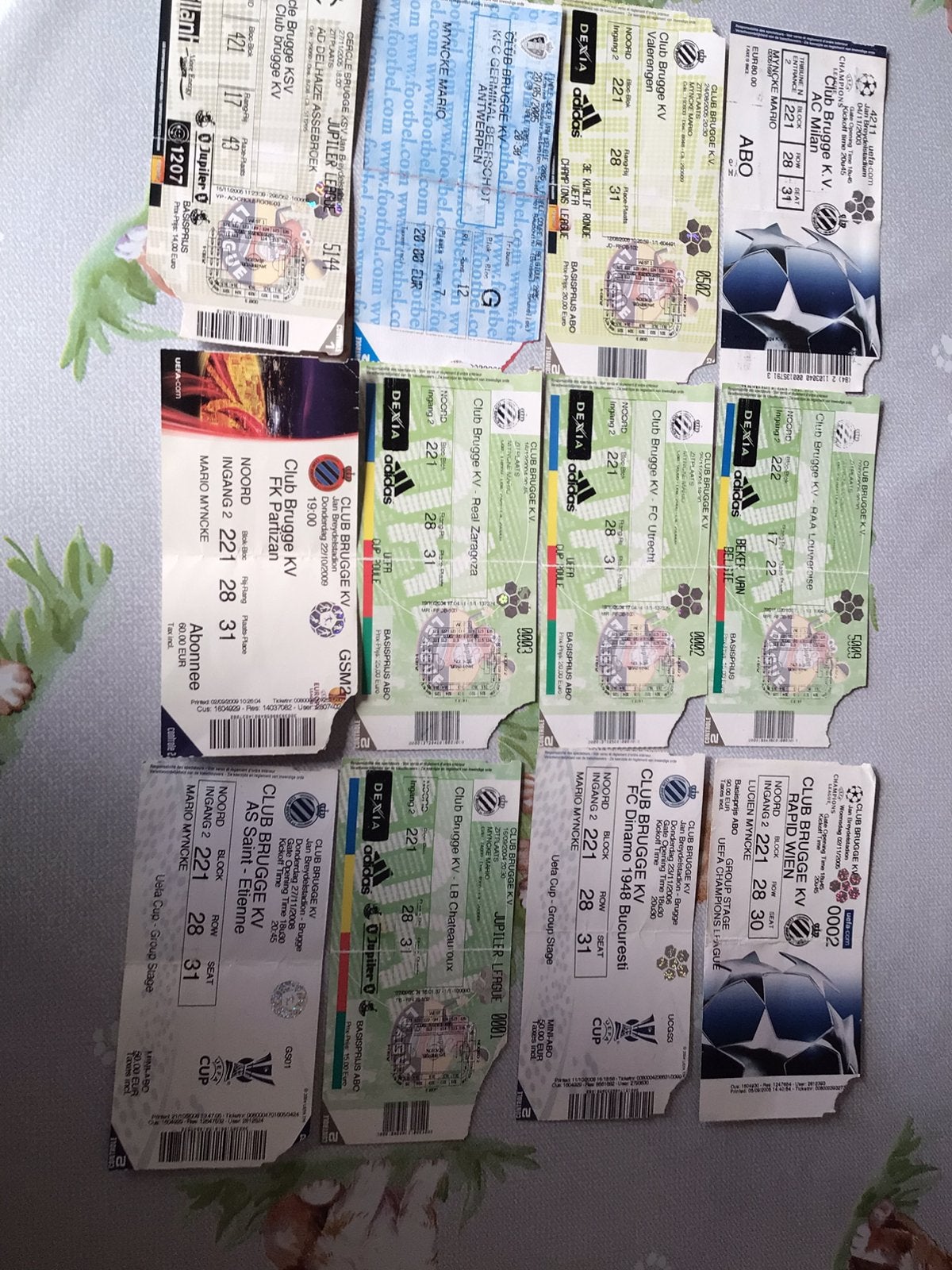 Tickets voetbal club brugge oude, Tickets en Kaartjes