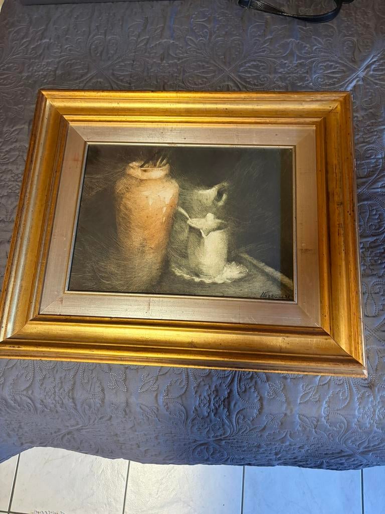 Stilleven - Luigi Lorenzi  - 60 x 50 - 1981, Antiek en Kunst, Ophalen of Verzenden